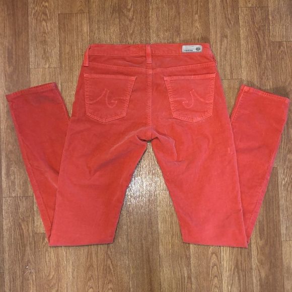 AG Adriano Goldschmied Stevie Slim Straight Corduroy Pants Burnt Orange - Picture 4 of 5